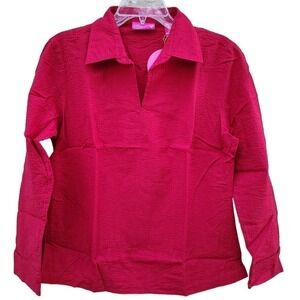 Lady Vesi Women's Red Long Sleeve Top Large NWT